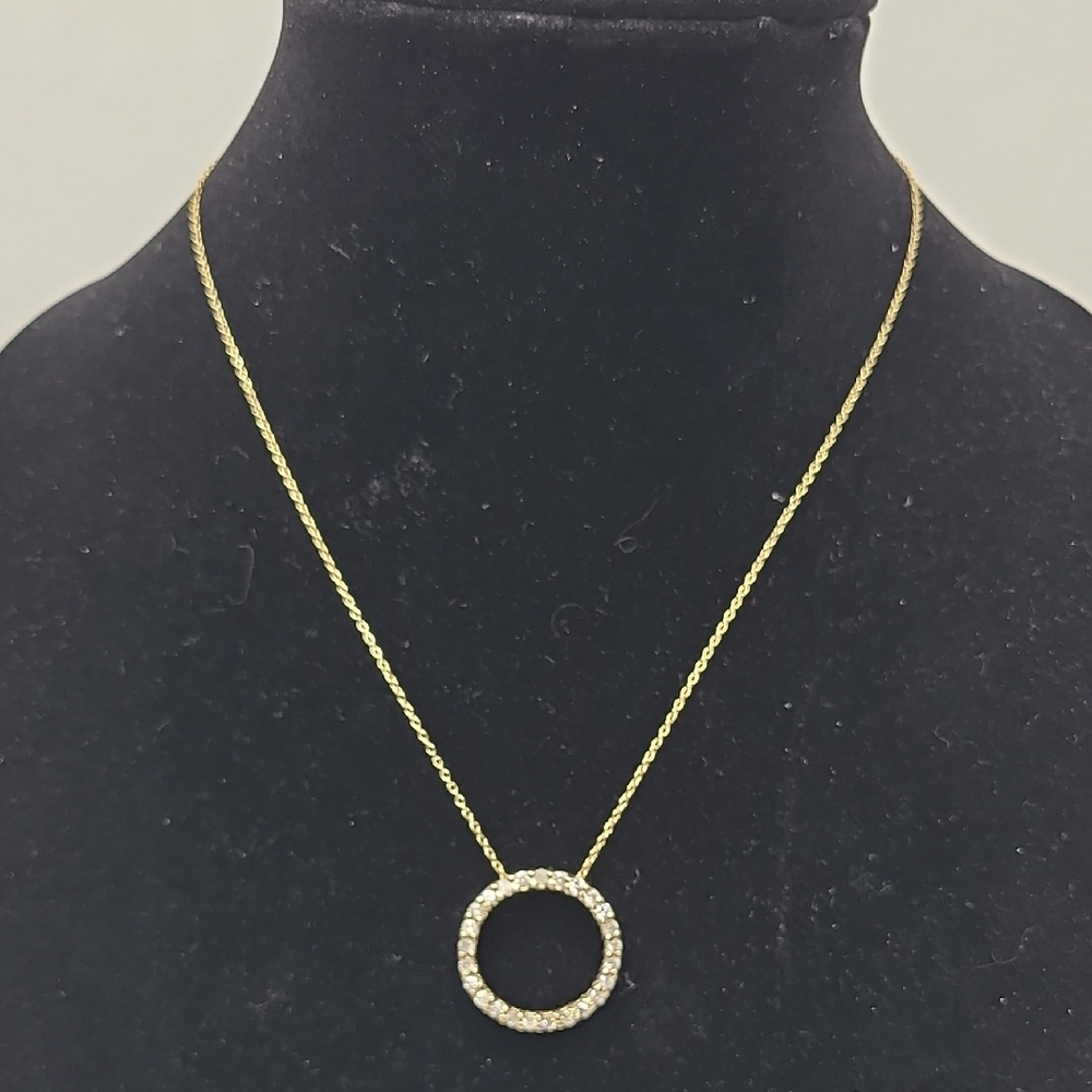 Diamond ( Genuine) Circle Of Life Necklace